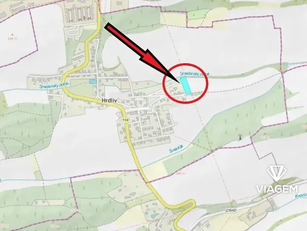 Prodej podílu pole, Hrdlív, 345 m2