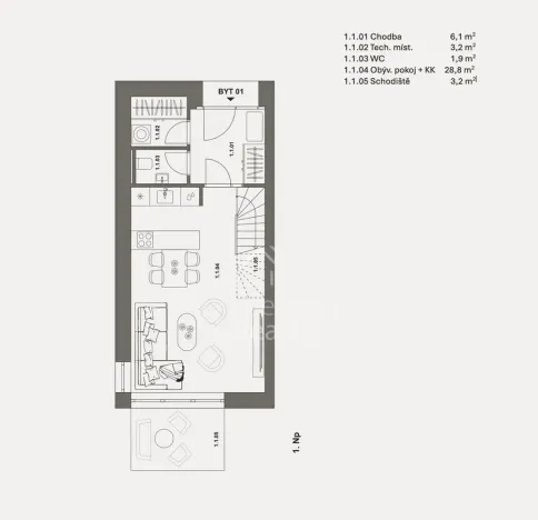 Prodej bytu 3+kk, Hradec Králové - Slatina, Pod Spáleníkem, 84 m2