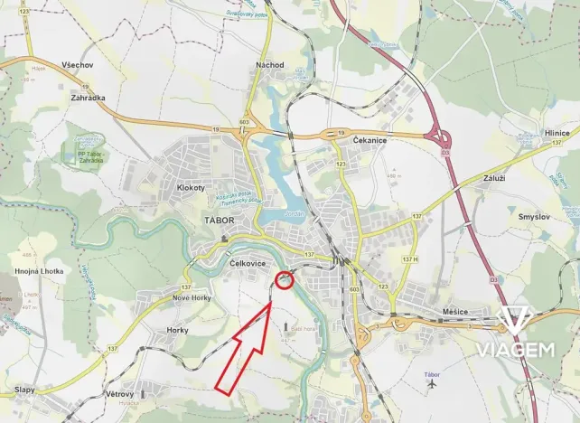 Prodej zahrady, Tábor, 850 m2