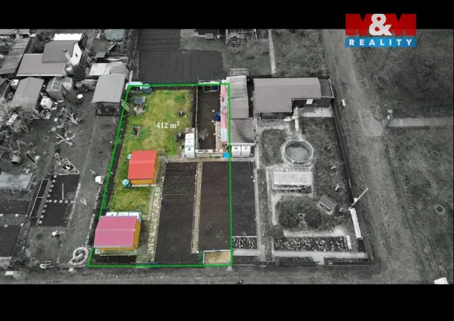 Prodej zahrady, Podbořany, 412 m2
