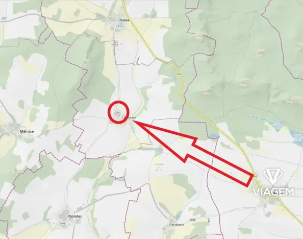 Prodej zahrady, Vidice, 573 m2