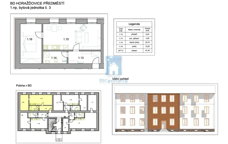Prodej bytu 2+kk, Horažďovice, Předměstí, 47 m2