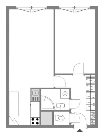 Pronájem bytu 2+kk, Praha - Hostivař, Kozmíkova, 46 m2