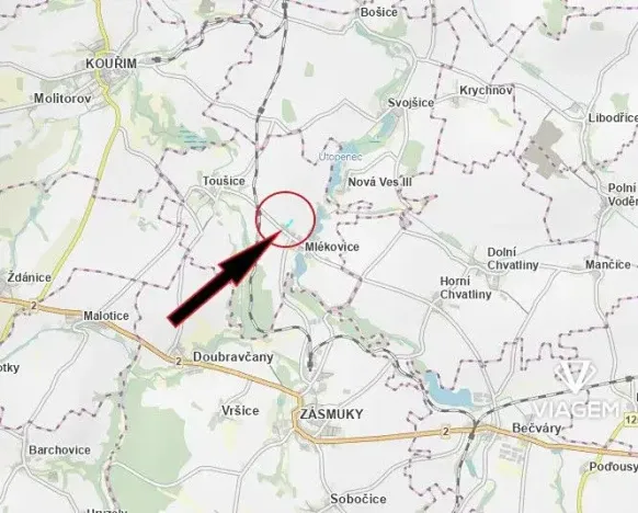 Prodej zahrady, Toušice, 907 m2