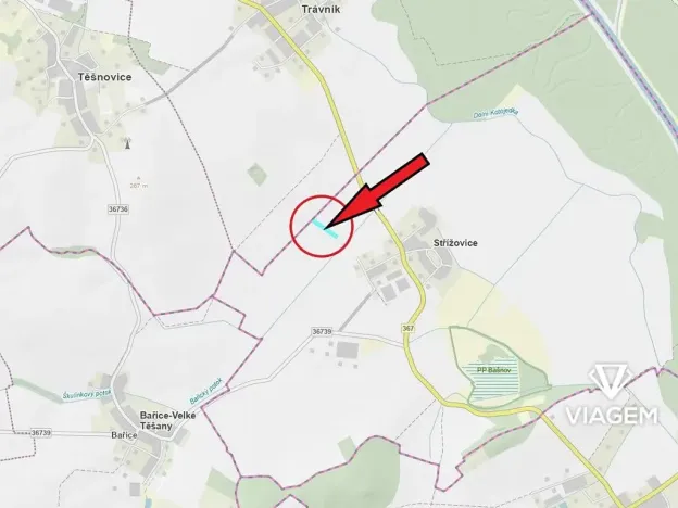 Prodej podílu pole, Střížovice, 2217 m2