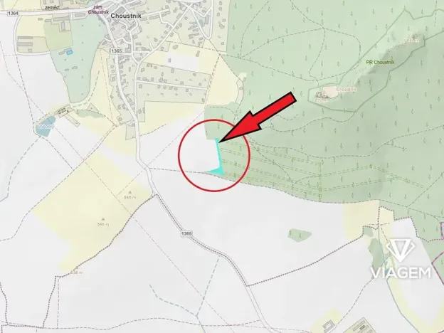 Prodej podílu lesa, Choustník, 510 m2