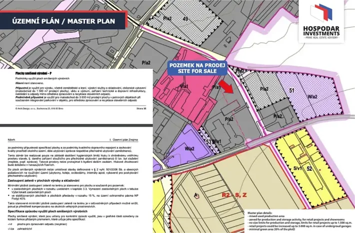 Prodej komerčního pozemku, Znojmo, Brněnská, 8898 m2