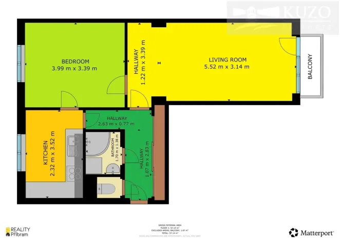 Pronájem bytu 2+1, Příbram, 28. října, 57 m2