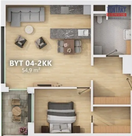 Pronájem bytu 2+kk, České Budějovice, Jeronýmova, 55 m2