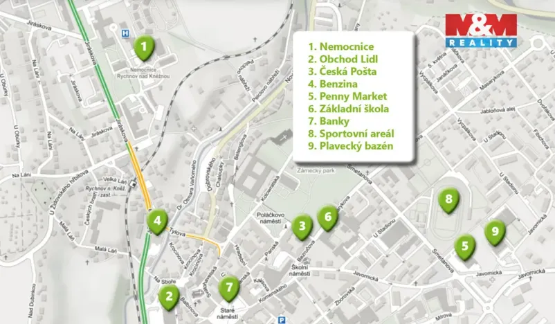 Pronájem bytu 2+kk, Rychnov nad Kněžnou, Nové domy, 56 m2