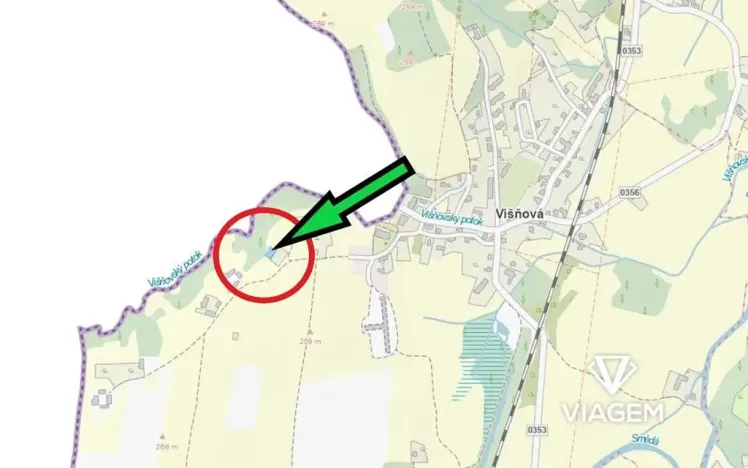 Prodej podílu zahrady, Višňová, 97 m2