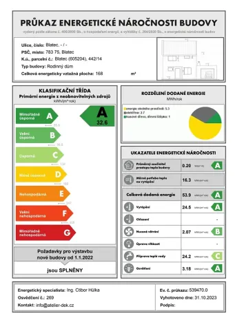 Prodej rodinného domu, Blatec, 196 m2