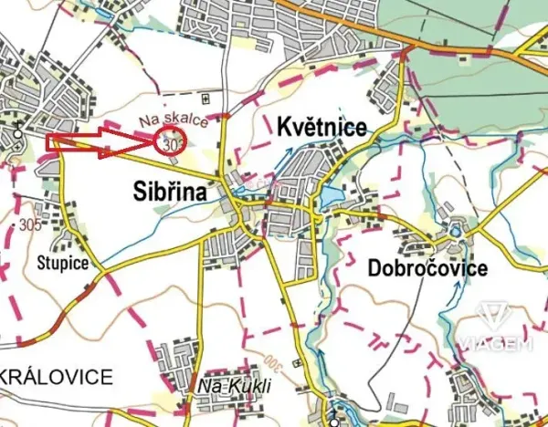 Prodej podílu pole, Sibřina, 703 m2