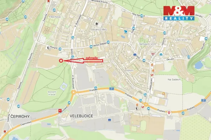 Prodej zahrady, Most, Pionýrů, 370 m2