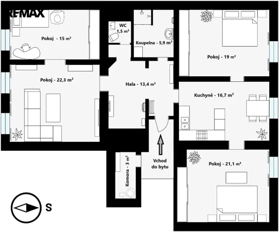 Prodej bytu 4+1, Praha - Malá Strana, Valdštejnská, 117 m2