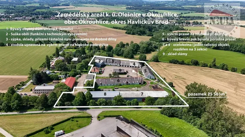 Prodej zemědělského objektu, Okrouhlice, Valečov, 25561 m2