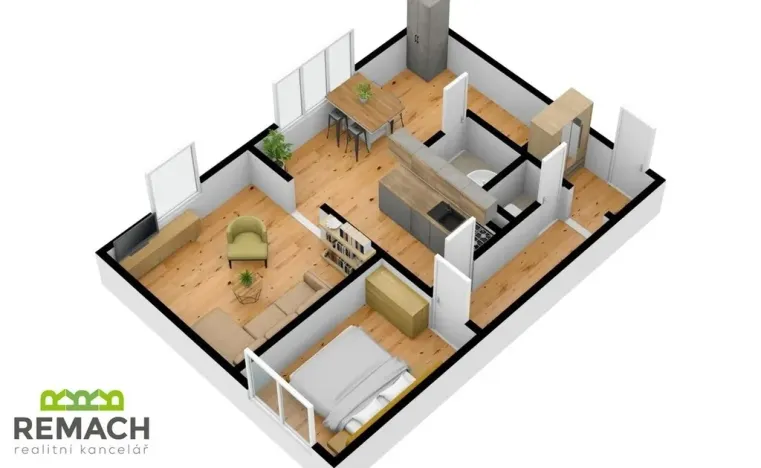 Prodej bytu 2+1, Uherské Hradiště, Štěpnická, 44 m2