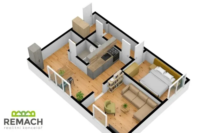 Prodej bytu 2+1, Uherské Hradiště, Štěpnická, 44 m2