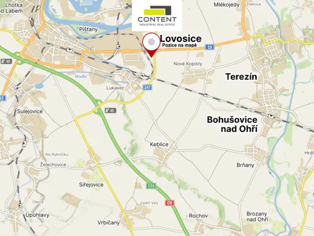 Pronájem skladu, Lovosice, Terezínská, 25164 m2