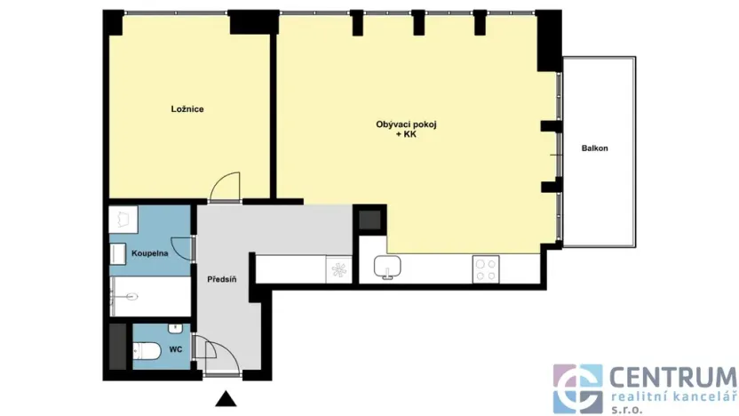 Pronájem bytu 2+kk, Liberec - Liberec V-Kristiánov, 8. března, 60 m2