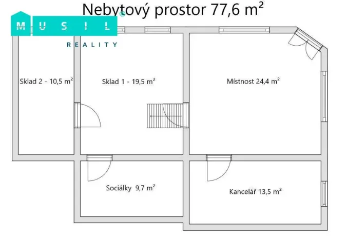 Prodej obchodního prostoru, Olomouc - Nová Ulice, Resslova, 38 m2