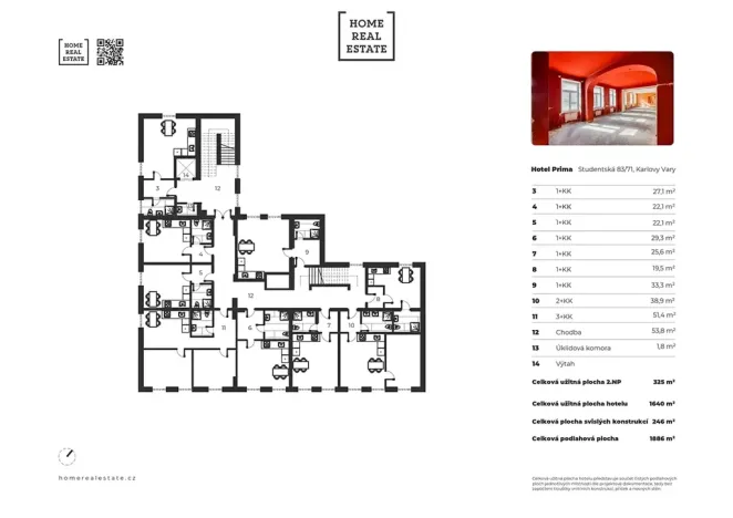 Prodej ubytování, Karlovy Vary, Studentská, 1886 m2