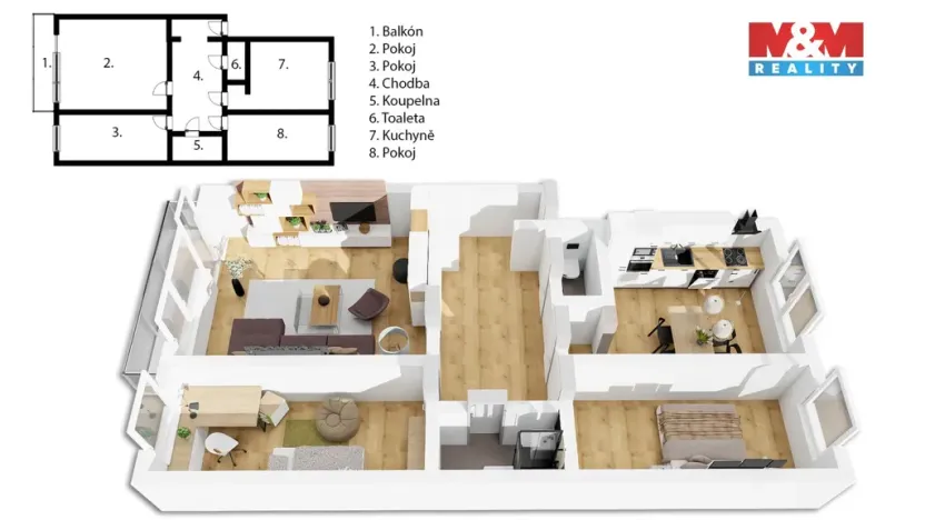 Prodej bytu 3+1, Praha, Na nivách, 92 m2