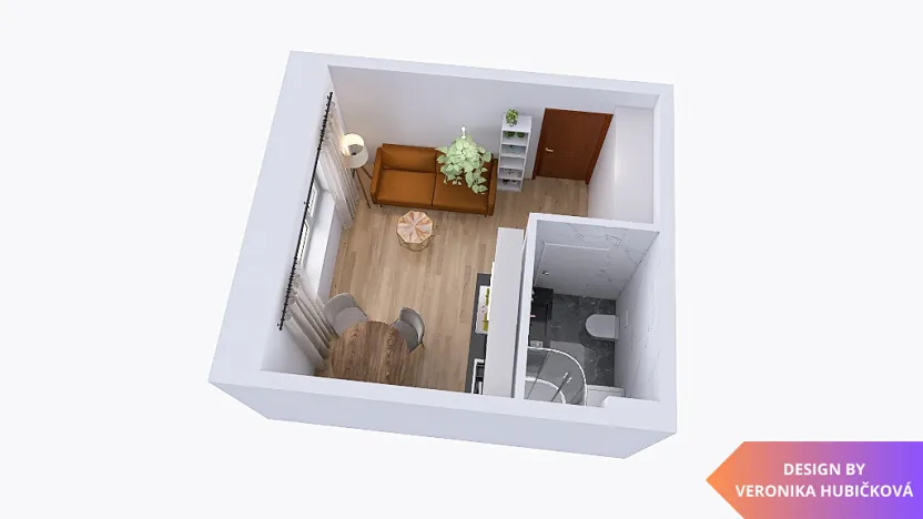 Pronájem bytu 1+kk, Olomouc, Pavlovická, 22 m2