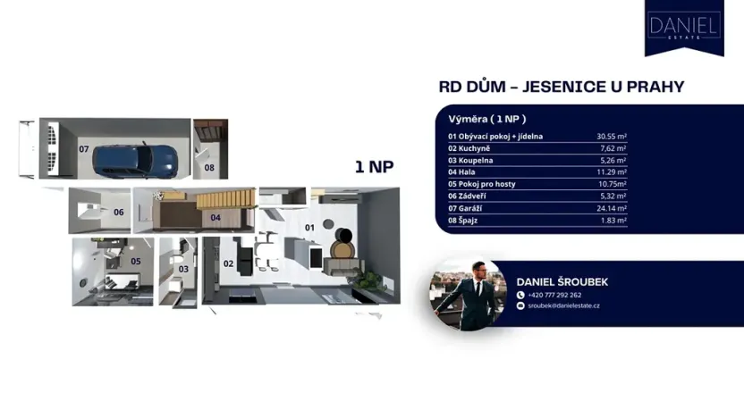 Prodej rodinného domu, Jesenice, Písečná, 165 m2