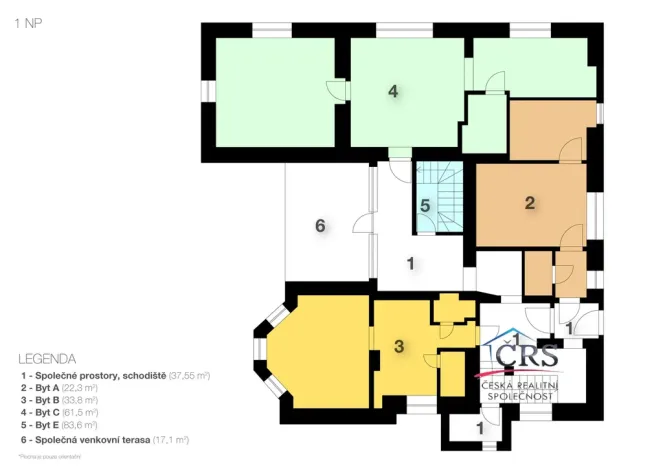 Prodej bytu 3+kk, Mělník, Rozhled, 83 m2