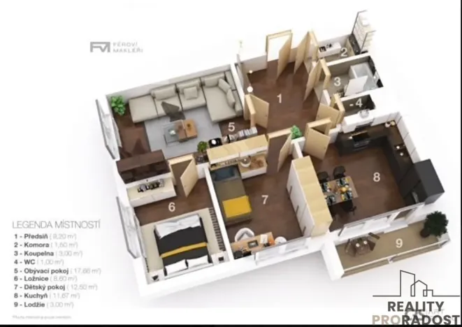 Prodej bytu 3+1, Ostrava - Bělský Les, Jiřího Herolda, 65 m2