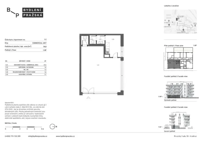 Pronájem obchodního prostoru, Praha, 55 m2