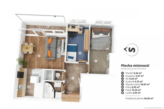 Prodej bytu 3+1, Praha - Bohnice, Vratislavská, 61 m2