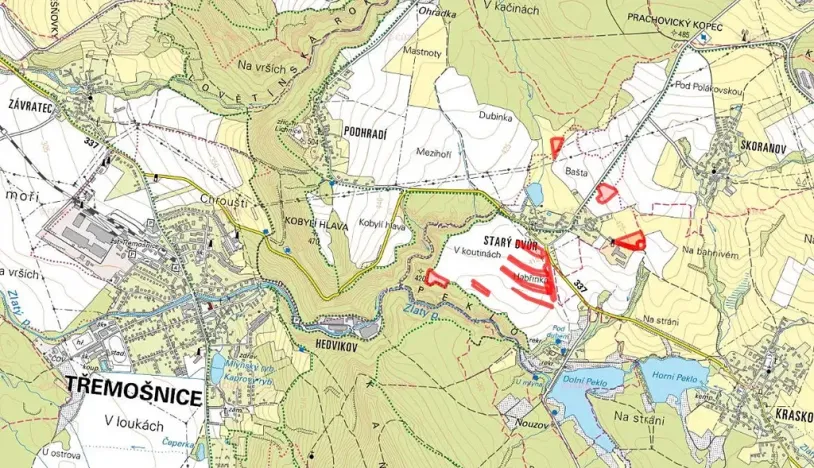 Prodej pole, Třemošnice, 41424 m2