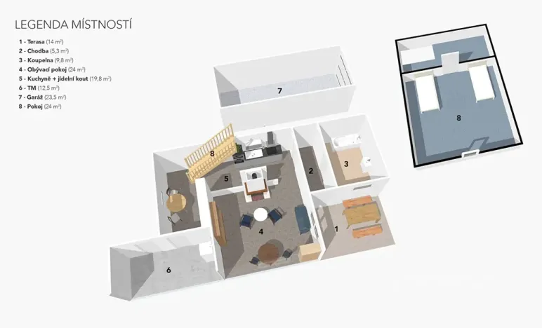 Prodej rodinného domu, Podbořany, 125 m2