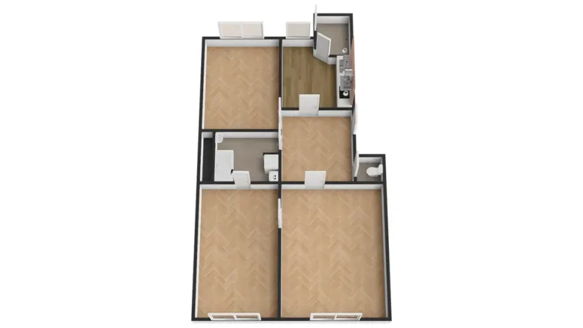 Pronájem bytu 3+1, Praha - Smíchov, Holečkova, 84 m2