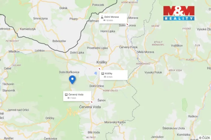 Prodej komerčního pozemku, Králíky - Dolní Boříkovice, 8432 m2