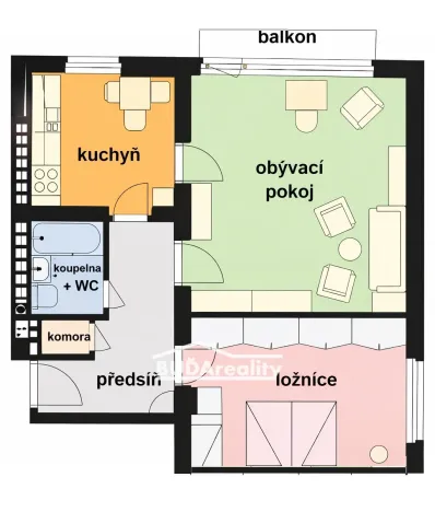 Prodej bytu 2+1, Zlín, Věžové domy, 68 m2