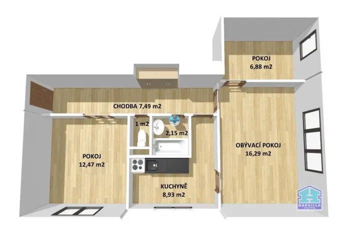 Prodej bytu 3+1, Stříbro, Brožíkova, 56 m2