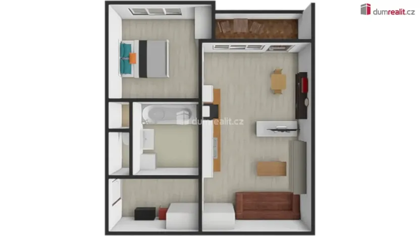 Pronájem bytu 2+kk, Praha - Smíchov, Pod Hybšmankou, 38 m2