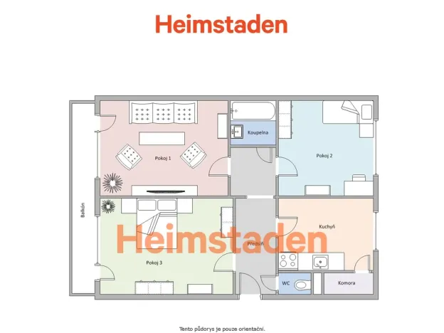 Pronájem bytu 3+1, Karviná - Hranice, Slovenská, 77 m2