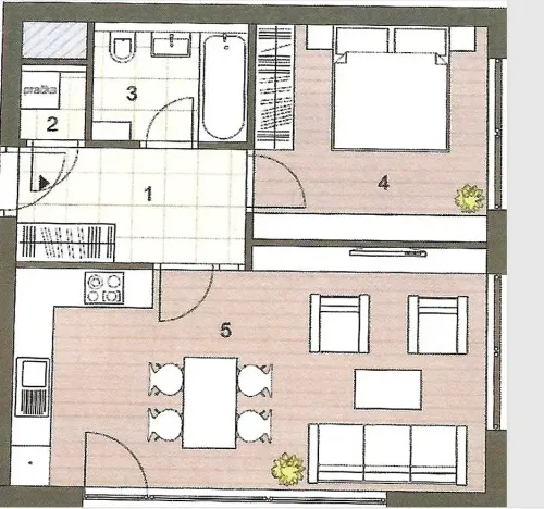 Pronájem bytu 2+kk, Praha - Malešice, Univerzitní, 51 m2