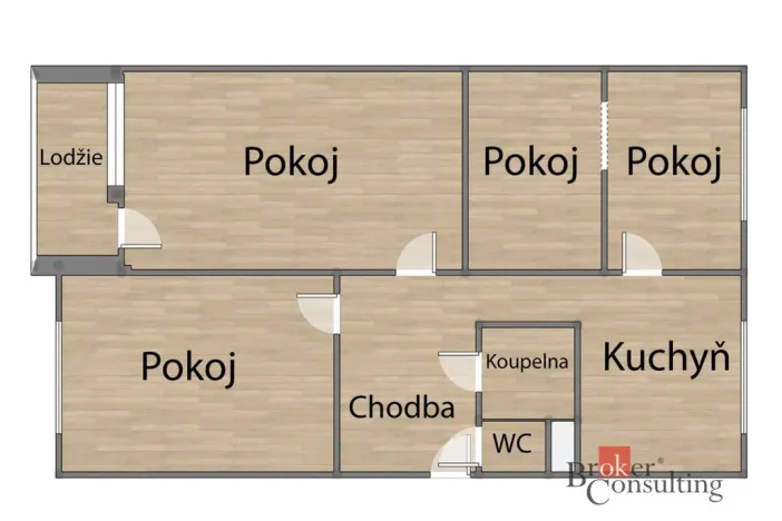 Pronájem bytu 4+1, Plzeň - Severní Předměstí, Strážnická, 76 m2