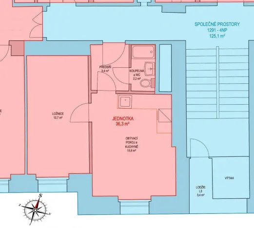 Prodej bytu 2+kk, Praha - Žižkov, Žerotínova, 35 m2