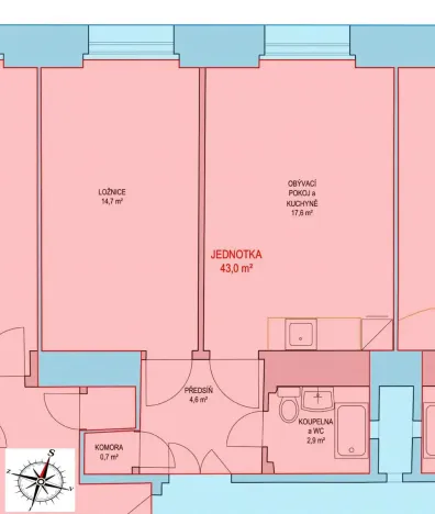 Prodej bytu 2+kk, Praha - Žižkov, Žerotínova, 40 m2