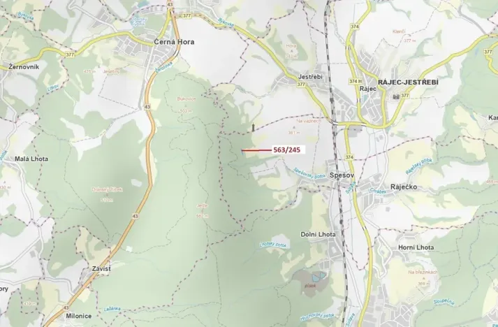 Dražba lesa, Spešov, 1009 m2