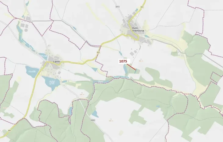 Dražba lesa, Dolní Vilémovice, 1134 m2