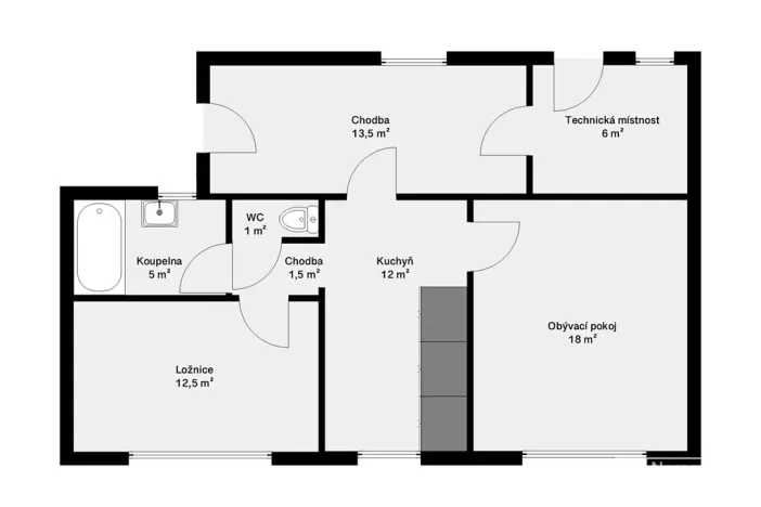Prodej rodinného domu, Štěkeň, 69 m2