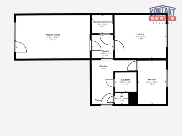 Prodej bytu 2+1, Písek, Třebízského, 60 m2