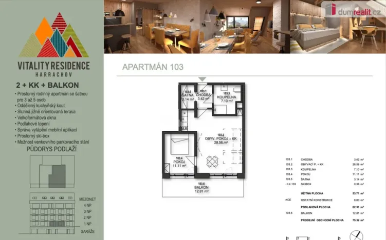 Pronájem bytu 2+1, Harrachov - Nový Svět, 57 m2